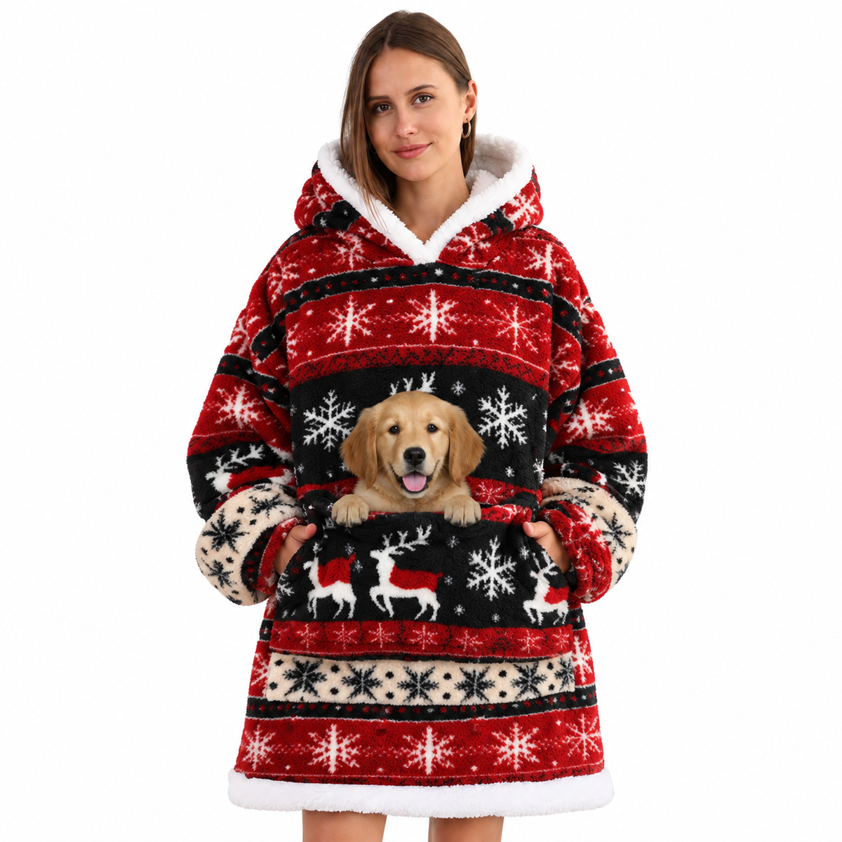 Blanket Hoodie With a Pocket for Your Pup